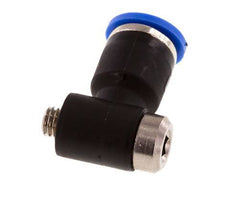 6mm x M 5 90deg Elbow L-shape Push-in Fitting with Male Threads Brass/PA 66 NBR Inner Hexagon Rotatable [2 Pieces]