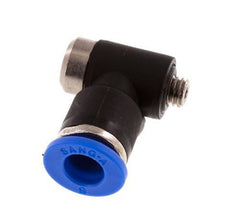 6mm x M 5 90 graden L-vorm Messing/PA 66 Insteekfitting Buitendraad Binnenzeskant Draaibaar NBR [2 Stuks]