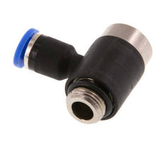 4mm x G1/8'' 90deg Elbow L-shape Push-in Fitting with Male Threads Brass/PA 66 NBR Inner Hexagon Rotatable [2 Pieces]