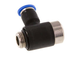 4mm x G1/8'' 90 graden L-vorm Messing/PA 66 Insteekfitting Buitendraad Binnenzeskant Draaibaar NBR [2 Stuks]