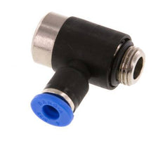 4mm x G1/8'' 90 graden L-vorm Messing/PA 66 Insteekfitting Buitendraad Binnenzeskant Draaibaar NBR [2 Stuks]