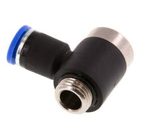 8mm x G1/4'' 90deg Elbow L-shape Push-in Fitting with Male Threads Brass/PA 66 NBR Inner Hexagon Rotatable [2 Pieces]