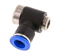 10mm x G1/4'' 90 graden L-vorm Messing/PA 66 Insteekfitting Buitendraad Binnenzeskant Draaibaar NBR