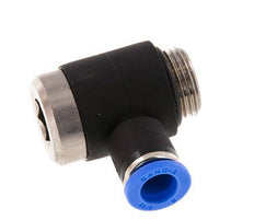 8mm x G3/8'' 90 graden L-vorm Messing/PA 66 Insteekfitting Buitendraad Binnenzeskant Draaibaar NBR