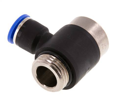 10mm x G1/2'' 90 graden L-vorm Messing/PA 66 Insteekfitting Buitendraad Binnenzeskant Draaibaar NBR