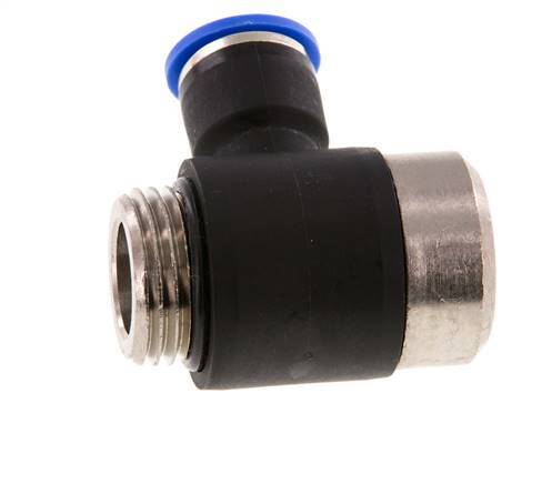 10mm x G1/2'' 90 graden L-vorm Messing/PA 66 Insteekfitting Buitendraad Binnenzeskant Draaibaar NBR