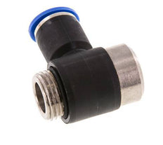 12mm x G1/2'' 90 graden L-vorm Messing/PA 66 Insteekfitting Buitendraad Binnenzeskant Draaibaar NBR