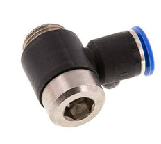 12mm x G1/2'' 90 graden L-vorm Messing/PA 66 Insteekfitting Buitendraad Binnenzeskant Draaibaar NBR