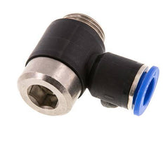 12mm x G1/2'' 90 graden L-vorm Messing/PA 66 Insteekfitting Buitendraad Binnenzeskant Draaibaar NBR
