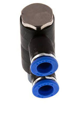 8mm x R1/4'' 2-way Manifold Messing/PA 66 Insteekfitting Buitendraad Draaibaar NBR