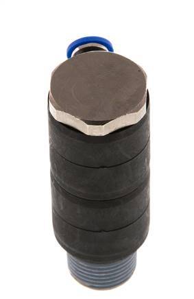 4mm x R3/8'' 2-way Manifold Messing/PA 66 Insteekfitting Buitendraad Draaibaar NBR