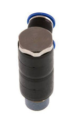 10mm x R3/8'' 2-way Manifold Messing/PA 66 Insteekfitting Buitendraad Draaibaar NBR