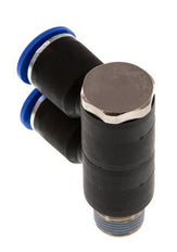 12mm x R3/8'' 2-way Manifold Messing/PA 66 Insteekfitting Buitendraad Draaibaar NBR