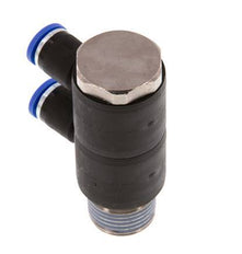 8mm x R1/2'' 2-way Manifold Messing/PA 66 Insteekfitting Buitendraad Draaibaar NBR
