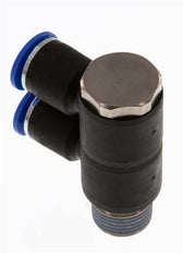 12mm x R1/2'' 2-way Manifold Messing/PA 66 Insteekfitting Buitendraad Draaibaar NBR