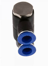 12mm x R1/2'' 2-way Manifold Messing/PA 66 Insteekfitting Buitendraad Draaibaar NBR