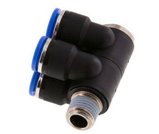 10mm x R1/4'' 4-way Manifold Messing/PA 66 Insteekfitting Buitendraad Draaibaar NBR