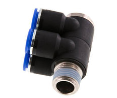 12mm x R1/2'' 4-way Manifold Messing/PA 66 Insteekfitting Buitendraad Draaibaar NBR
