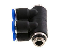 8mm x G1/4'' 4-way Manifold Messing/PA 66 Insteekfitting Buitendraad Draaibaar NBR