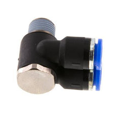 6mm x R1/8'' Double 90deg Elbow Messing/PA 66 Insteekfitting Buitendraad Draaibaar NBR [2 Stuks]