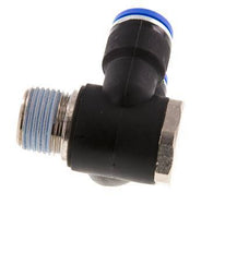 10mm x R3/8'' Double 90deg Elbow Messing/PA 66 Insteekfitting Buitendraad Draaibaar NBR