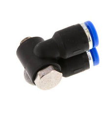4mm x M 5 Double 90deg Elbow Messing/PA 66 Insteekfitting Buitendraad Draaibaar NBR [2 Stuks]