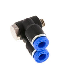 4mm x M 5 Double 90deg Elbow Messing/PA 66 Insteekfitting Buitendraad Draaibaar NBR [2 Stuks]