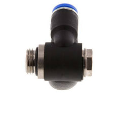 8mm x G1/4'' Double 90deg Elbow Messing/PA 66 Insteekfitting Buitendraad Draaibaar NBR