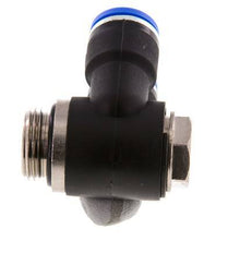 10mm x G3/8'' Double 90deg Elbow Messing/PA 66 Insteekfitting Buitendraad Draaibaar NBR