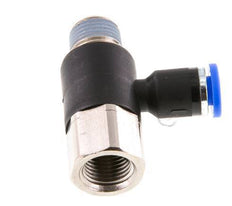 4mm x R1/8'' Elbow Messing/PA 66 Insteekfitting Buitendraad Binnendraad Draaibaar NBR [2 Stuks]