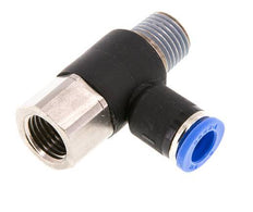 8mm x R1/4'' Elbow Messing/PA 66 Insteekfitting Buitendraad Binnendraad Draaibaar NBR [2 Stuks]