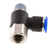10mm x R1/4'' Elbow Messing/PA 66 Insteekfitting Buitendraad Binnendraad Draaibaar NBR