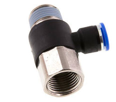 10mm x R1/2'' Elbow Messing/PA 66 Insteekfitting Buitendraad Binnendraad Draaibaar NBR