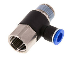 10mm x R1/2'' Elbow Messing/PA 66 Insteekfitting Buitendraad Binnendraad Draaibaar NBR