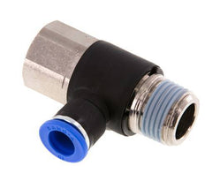 10mm x R1/2'' Elbow Messing/PA 66 Insteekfitting Buitendraad Binnendraad Draaibaar NBR