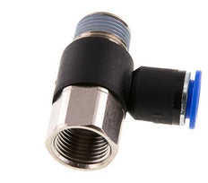 12mm x R1/2'' Elbow Messing/PA 66 Insteekfitting Buitendraad Binnendraad Draaibaar NBR