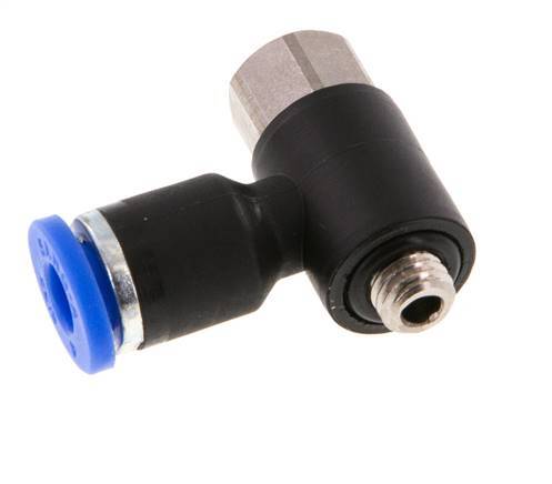 4mm x M 5 Elbow Messing/PA 66 Insteekfitting Buitendraad Binnendraad NBR [2 Stuks]