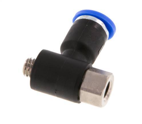 4mm x M 5 Elbow Messing/PA 66 Insteekfitting Buitendraad Binnendraad NBR [2 Stuks]