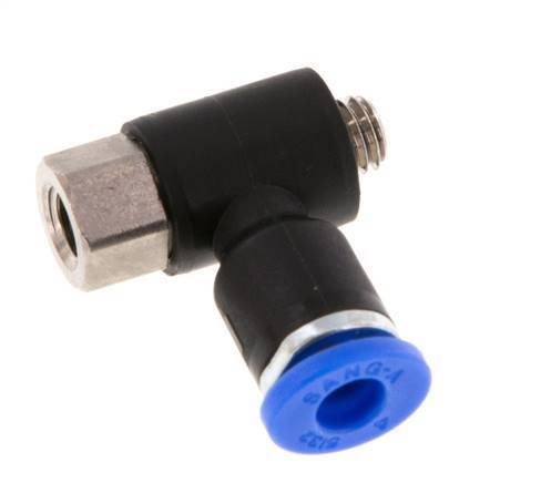 4mm x M 5 Elbow Messing/PA 66 Insteekfitting Buitendraad Binnendraad NBR [2 Stuks]