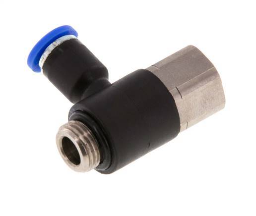 4mm x G1/8'' Elbow Messing/PA 66 Insteekfitting Buitendraad Binnendraad NBR [2 Stuks]