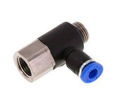 4mm x G1/8'' Elbow Push-in Fitting with Male-Female Threads Brass/PA 66 NBR [2 Pieces]
