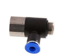 4mm x G1/8'' Elbow Messing/PA 66 Insteekfitting Buitendraad Binnendraad NBR [2 Stuks]