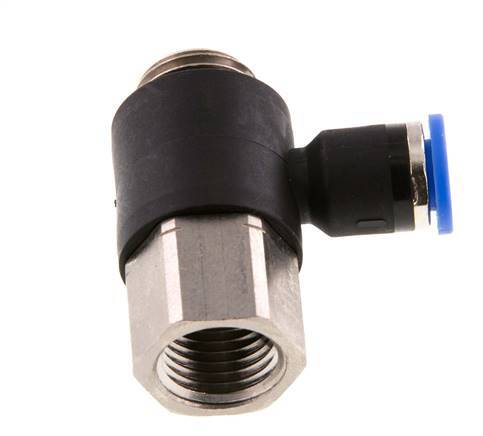 6mm x G1/4'' Elbow Messing/PA 66 Insteekfitting Buitendraad Binnendraad NBR [2 Stuks]