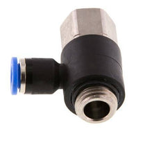 6mm x G1/4'' Elbow Messing/PA 66 Insteekfitting Buitendraad Binnendraad NBR [2 Stuks]