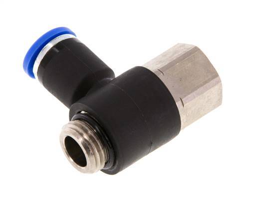 8mm x G1/4'' Elbow Messing/PA 66 Insteekfitting Buitendraad Binnendraad NBR [2 Stuks]