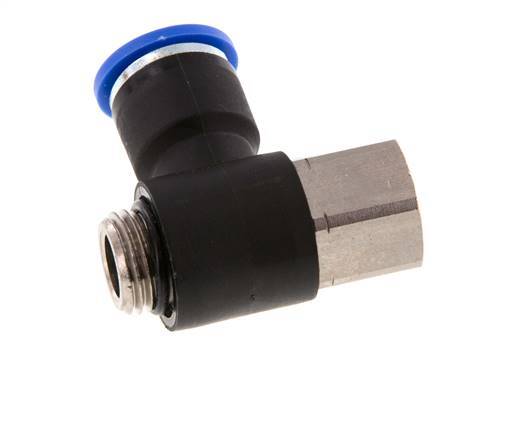 10mm x G1/4'' Elbow Messing/PA 66 Insteekfitting Buitendraad Binnendraad NBR [2 Stuks]