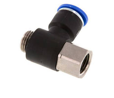 10mm x G1/4'' Elbow Push-in Fitting with Male-Female Threads Brass/PA 66 NBR [2 Pieces]