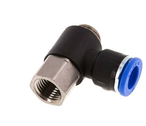 10mm x G1/4'' Elbow Messing/PA 66 Insteekfitting Buitendraad Binnendraad NBR [2 Stuks]