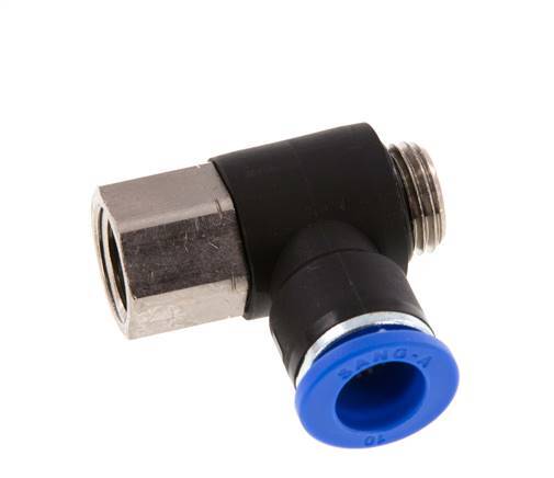 10mm x G1/4'' Elbow Messing/PA 66 Insteekfitting Buitendraad Binnendraad NBR [2 Stuks]
