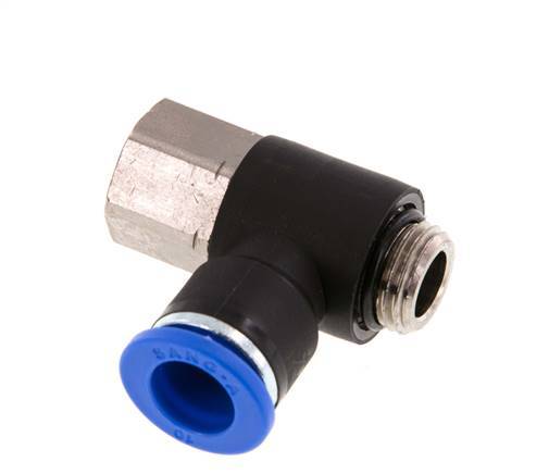 10mm x G1/4'' Elbow Messing/PA 66 Insteekfitting Buitendraad Binnendraad NBR [2 Stuks]